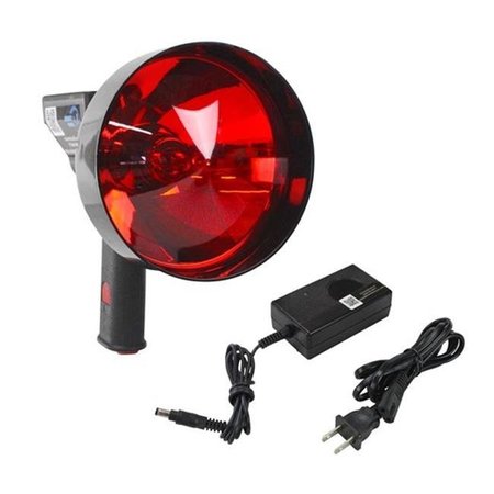 LARSON ELECTRONICS Larson Electronics RL-85-RED-7 5 Million Candlepower Handheld Rechargeable Spotlight; 7 in. Red Hunting Lens; Spot & Flood RL-85-RED-7
